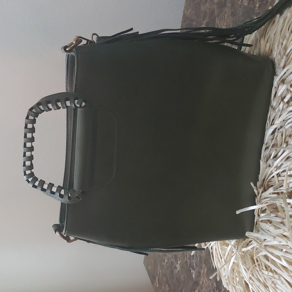 Faux Suede fringe/leather purse - Picture 17 of 17